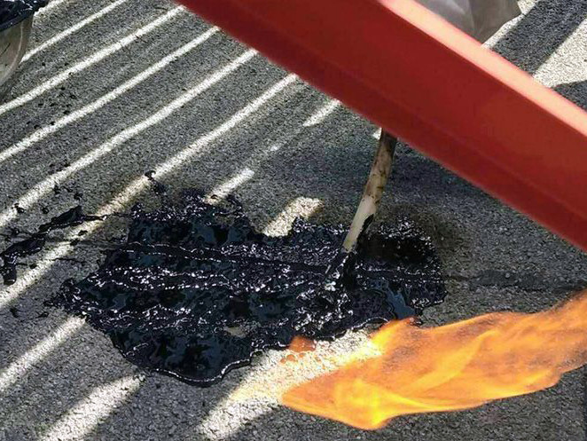 Gas Produced by Heating Asphalt