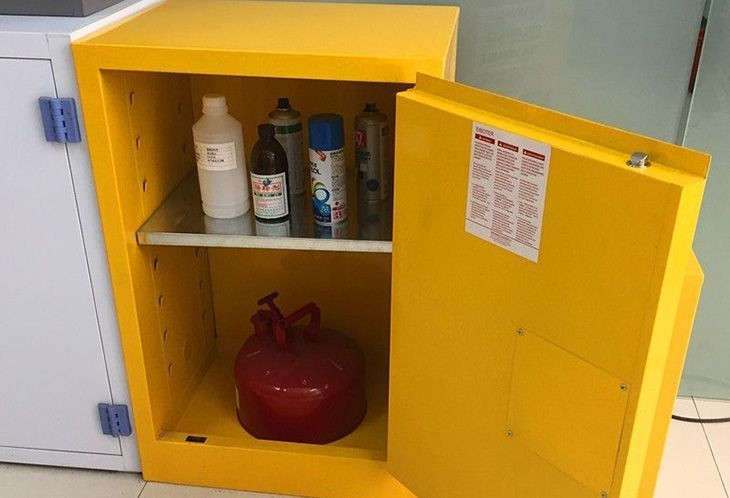 Does Putting Alcohol in an Explosion-Proof Cabinet Meet the Requirements